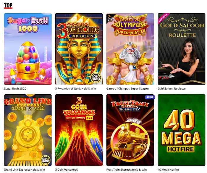 Bankobet Casino Italia games